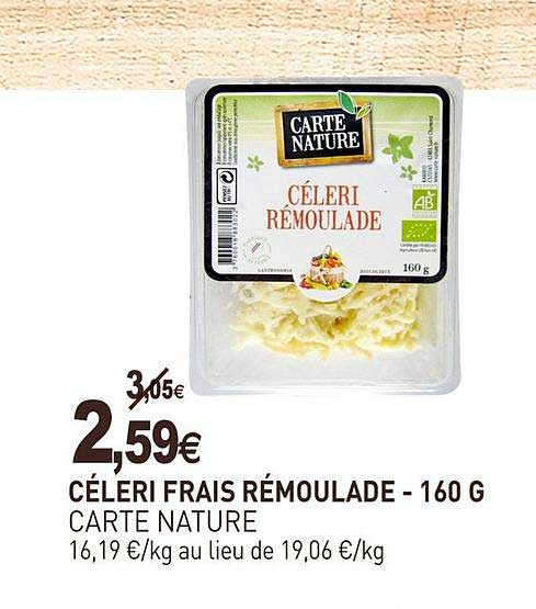 Céleri Frais Rémoulade Carte Nature