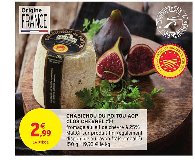 chabichou du poitou aop clos chevrel