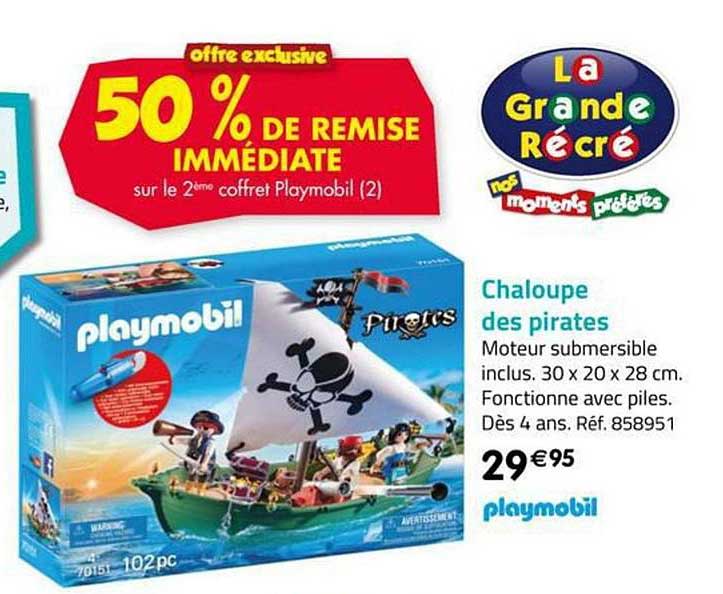 chaloupe des pirates playmobil 50% remise immédiate