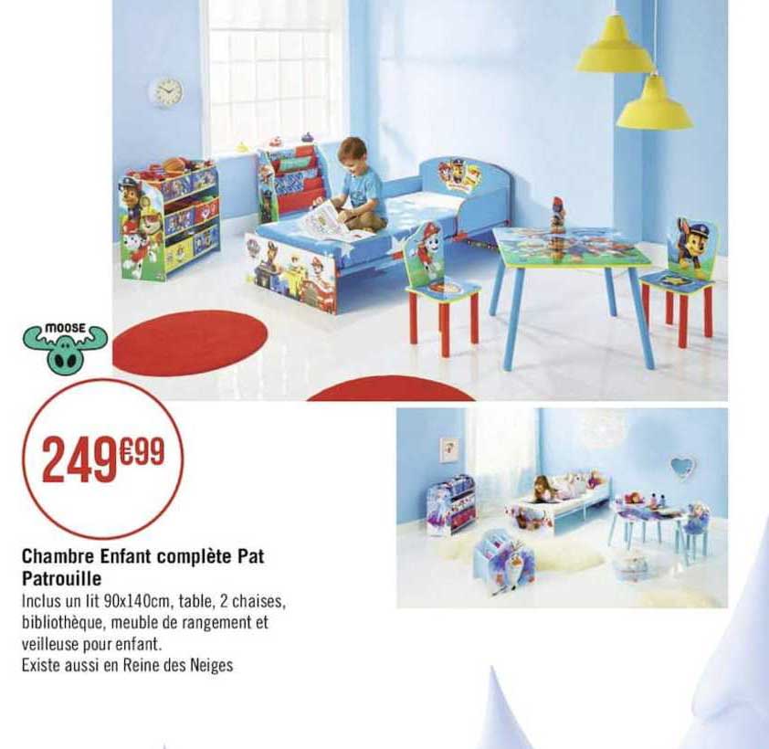 chambre enfant complète pat patrouille