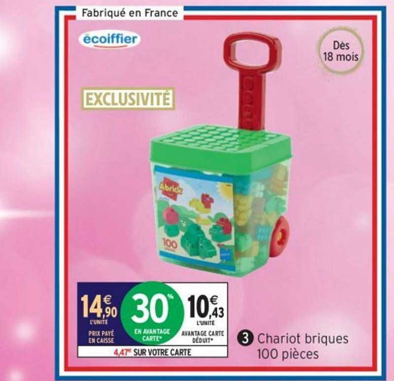 Chariot Briques 100 Pièces Ecoiffier