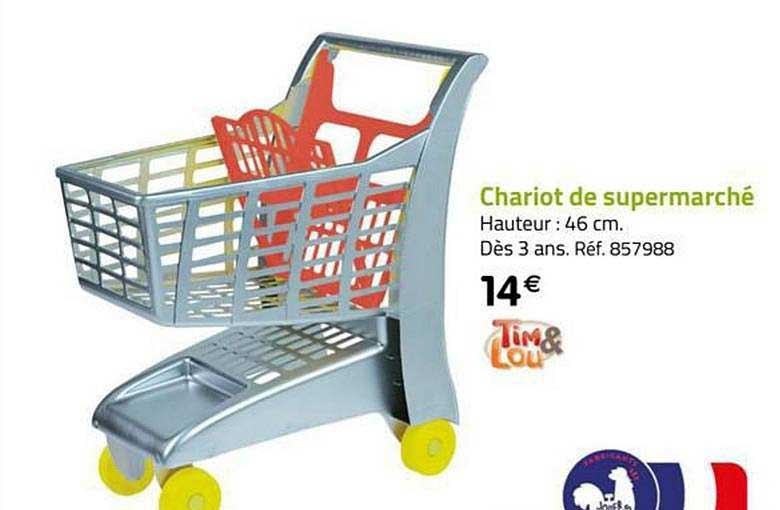 chariot de supermarché tim & lou