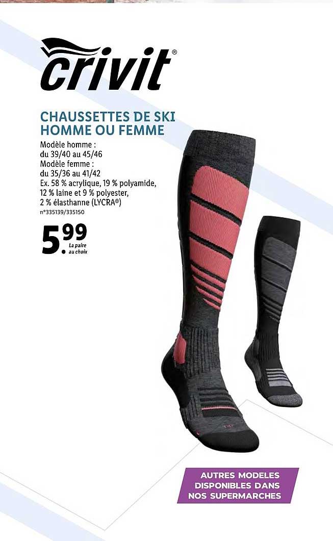 Chaussettes De Ski Homme Ou Femme