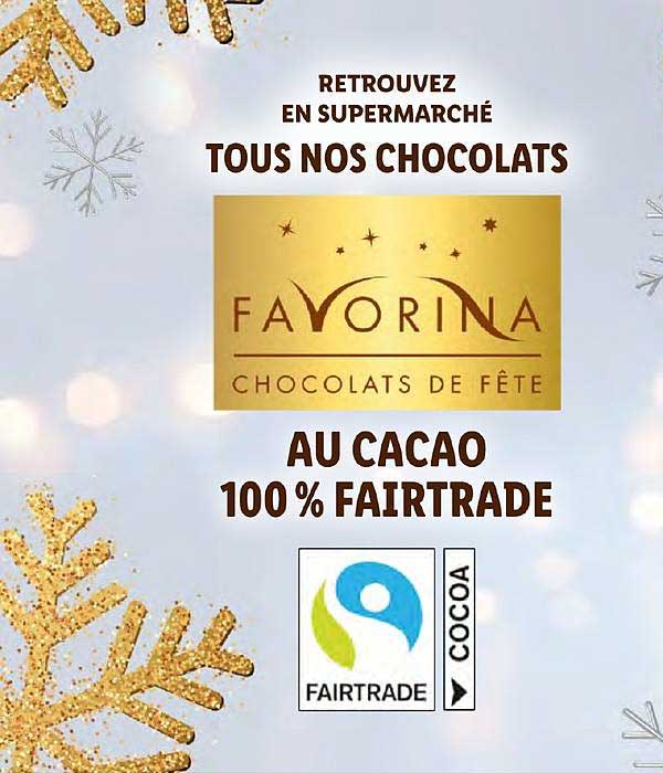 Chocolat De Fête Au Cacao 100% Fairtrade