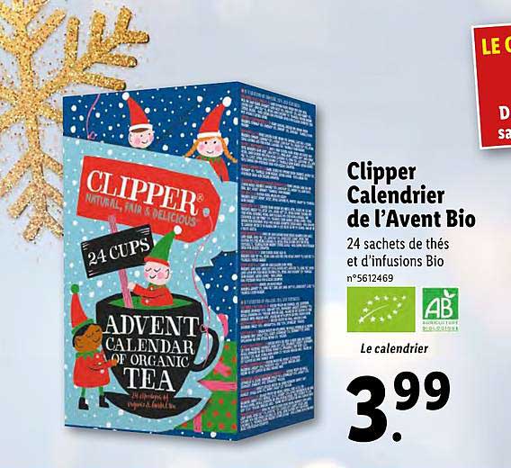 clipper calendrier de l'avent bio
