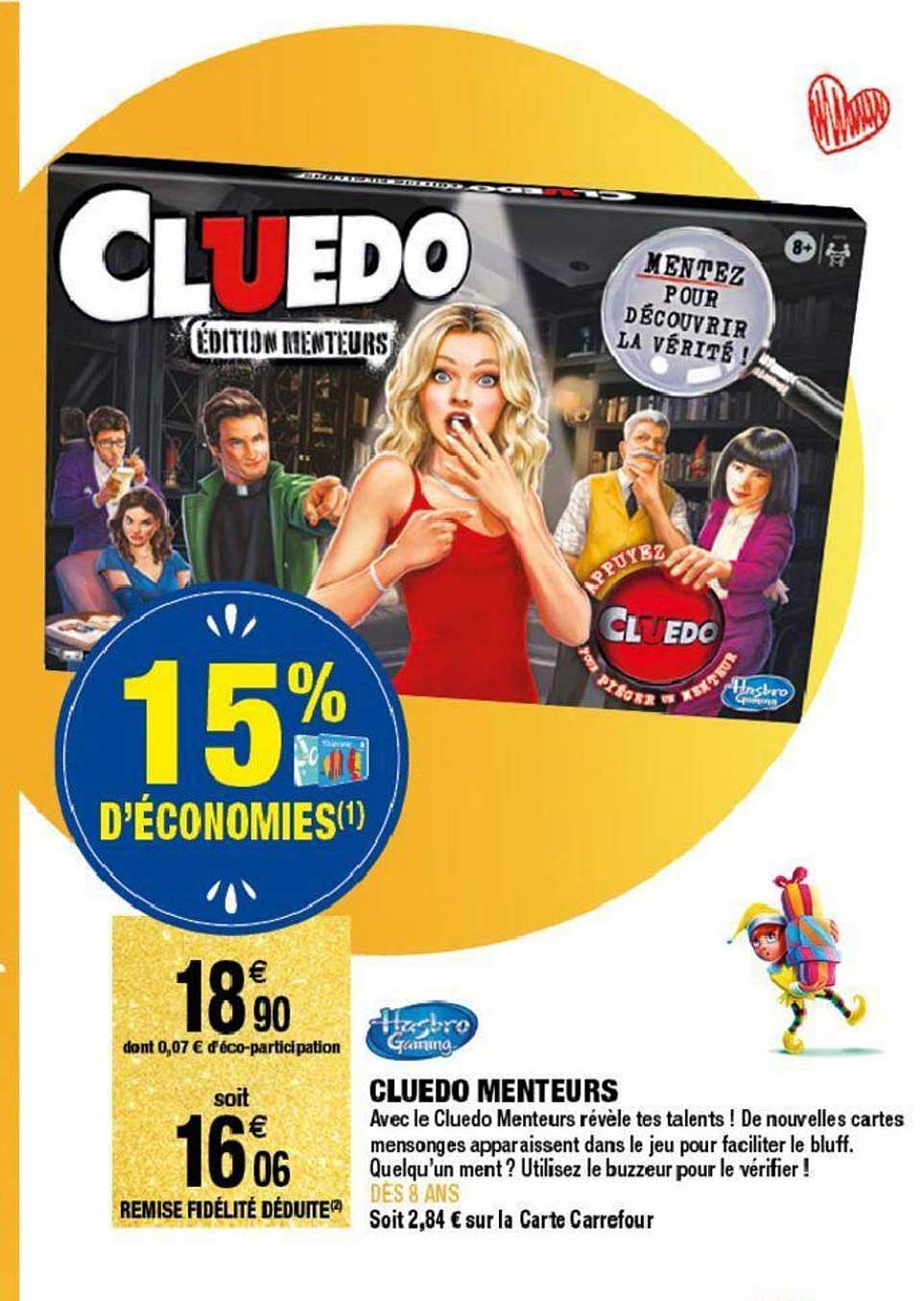 cluedo menteurs hasbro gaming