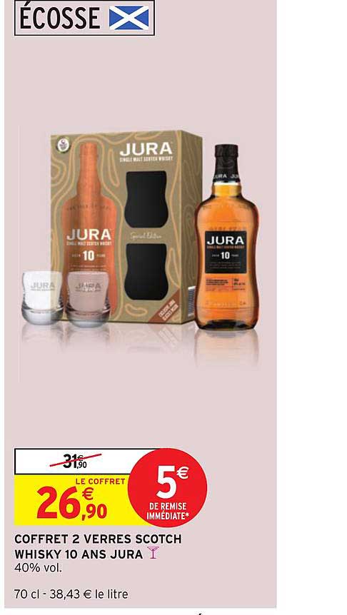 coffret 2 verres scotch whisky 10 ans jura