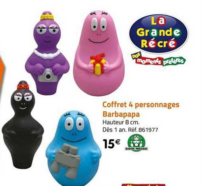 coffret 4 personnages barbapapa
