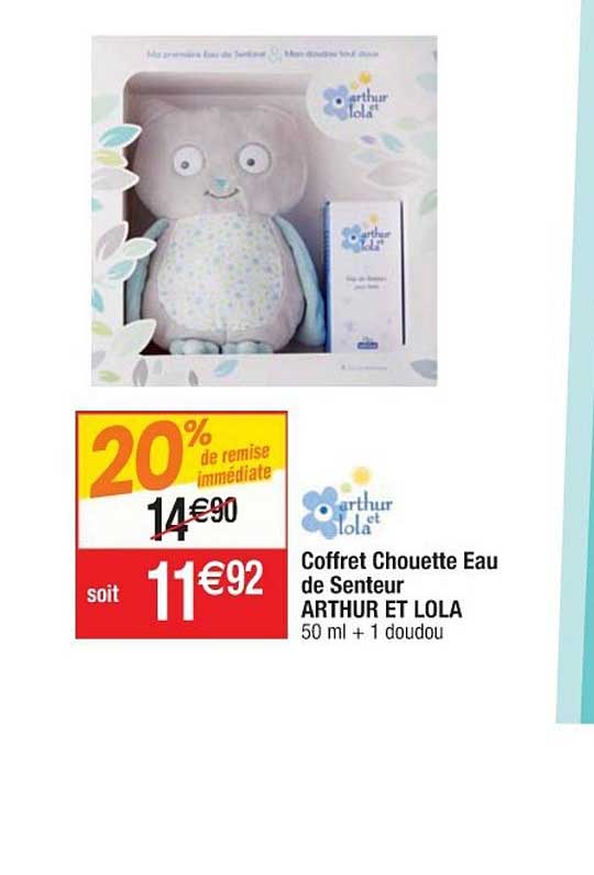 coffret chouette eau de senteur arthur et lola 20% remise immédiate