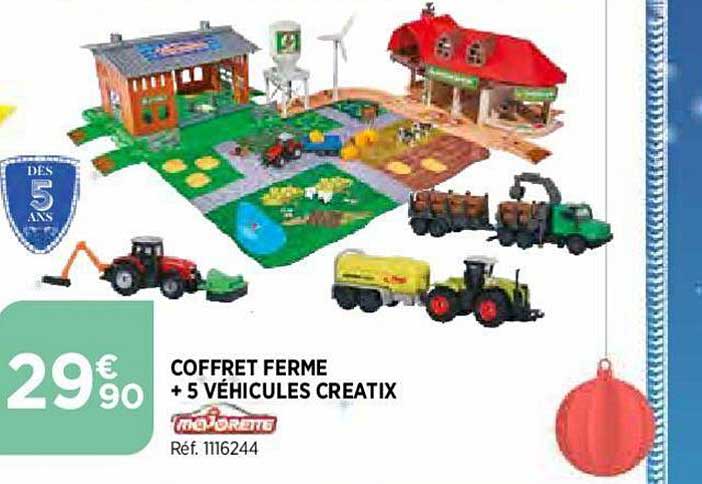 Coffret Ferme + 5 Véhicules Creatix Majorette