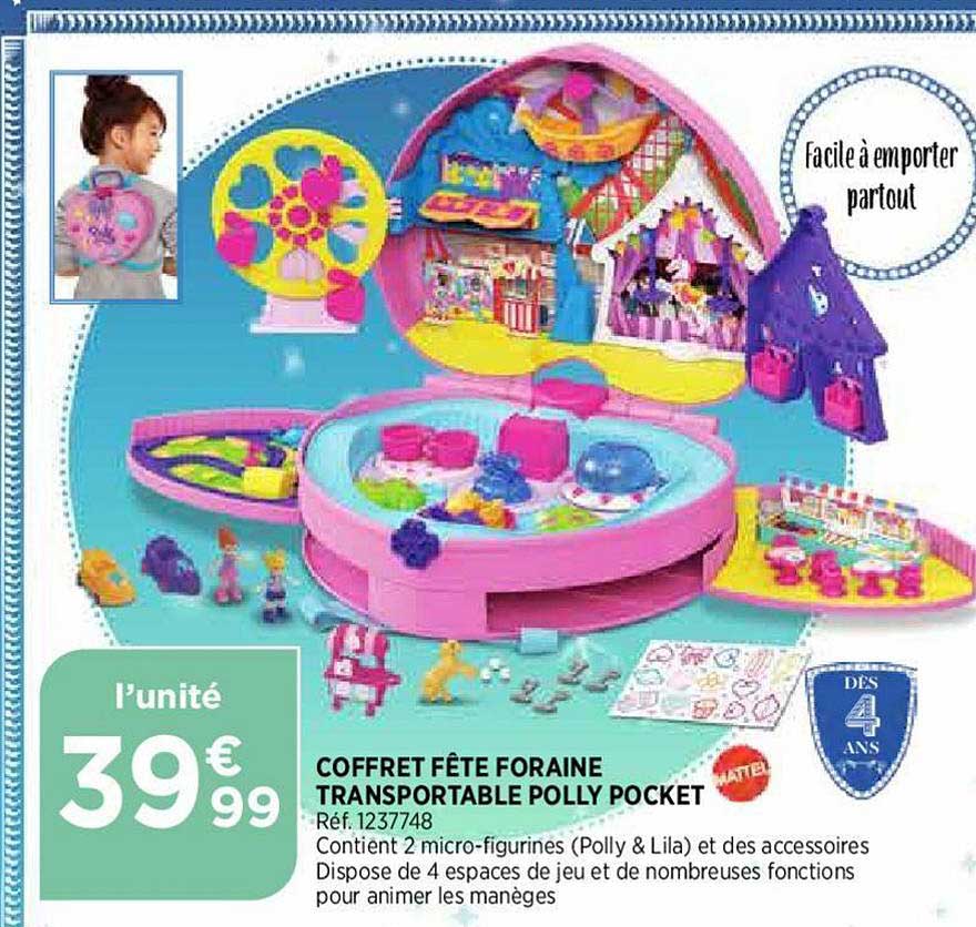 coffret fête foraine transportable polly pocket mattel