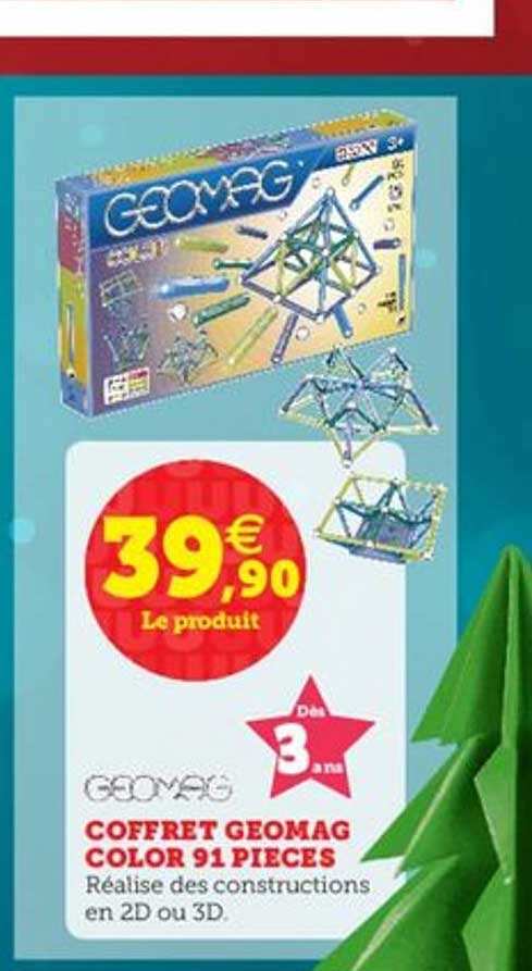 Coffret Geomag Color 91 Pièces