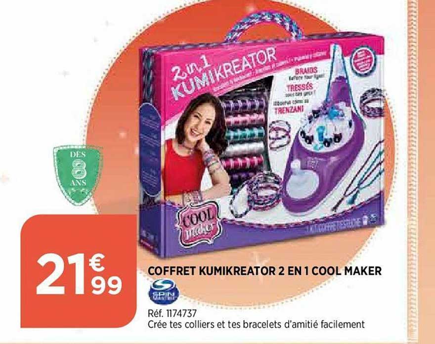coffret kumikreator 2 en 1 cool maker spin