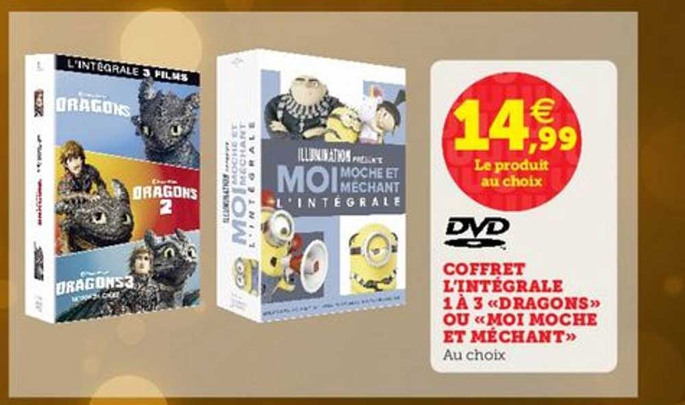 coffret l'intégrale 1 à 3 «dragons» ou «moi moche et méchant»