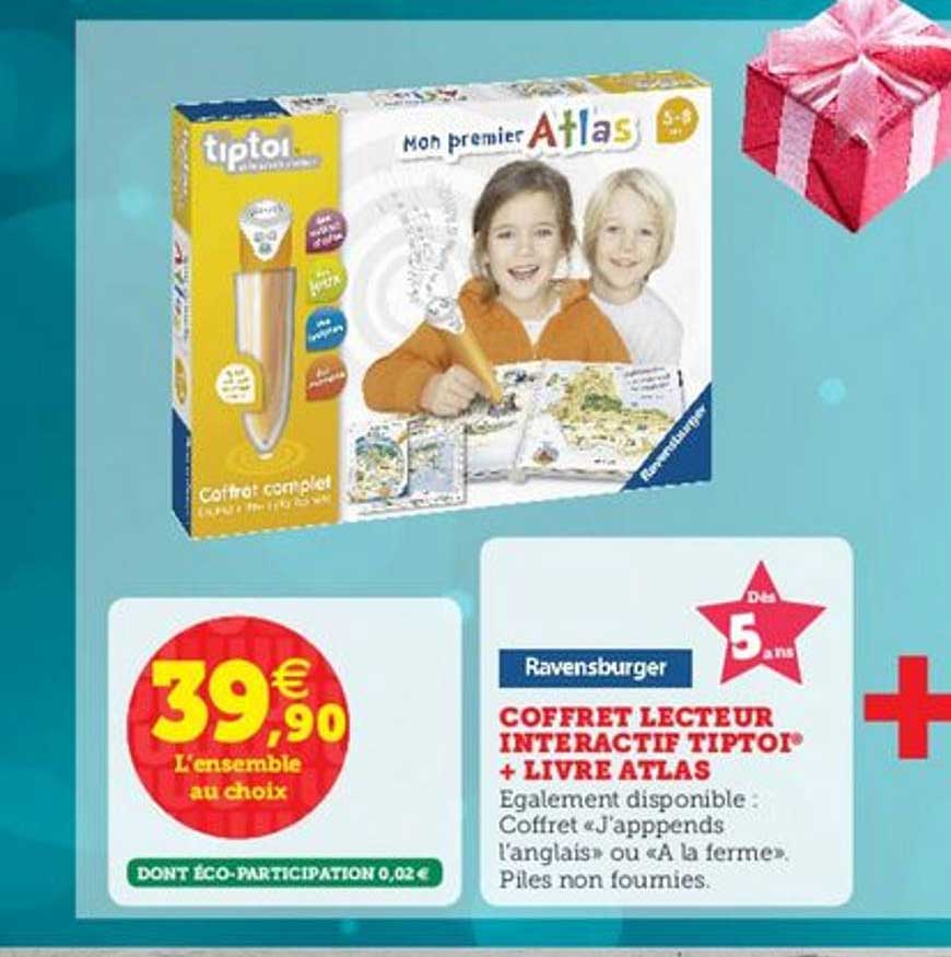 coffret lecteur interactif tiptoi + livre atlas