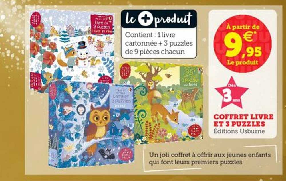 Coffret Livre Et 3 Puzzles