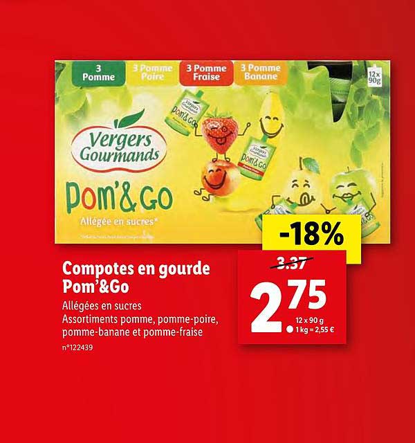 Compotes En Gourde Pom' & Go