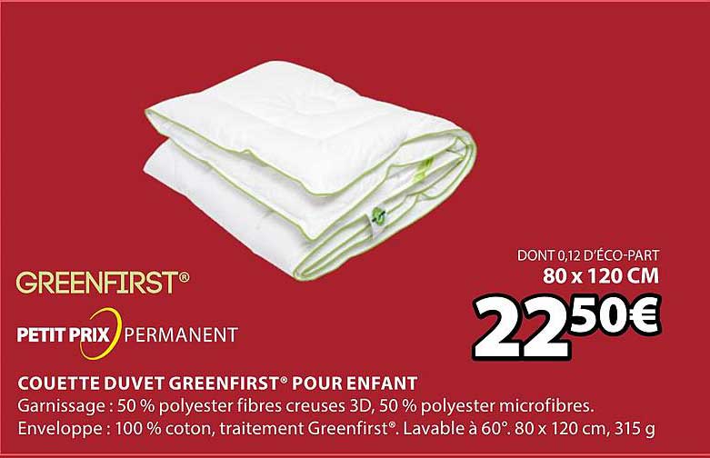 couette duvet greenfirst pour enfant