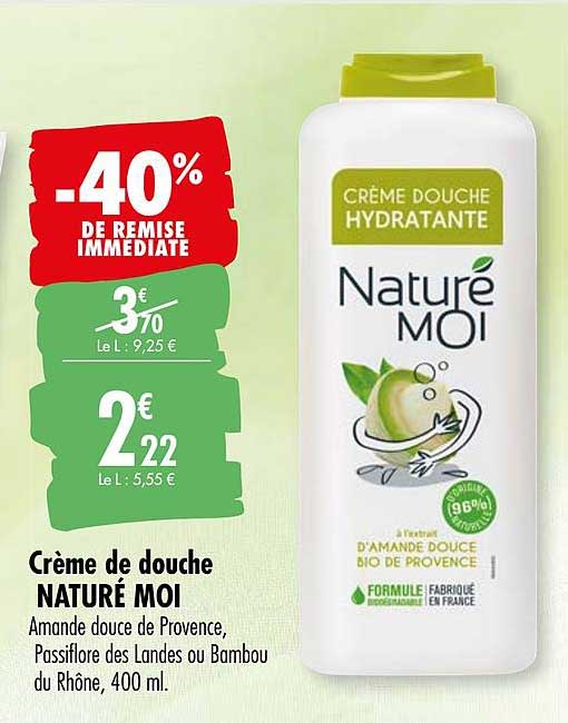 crème de douche naturé moi