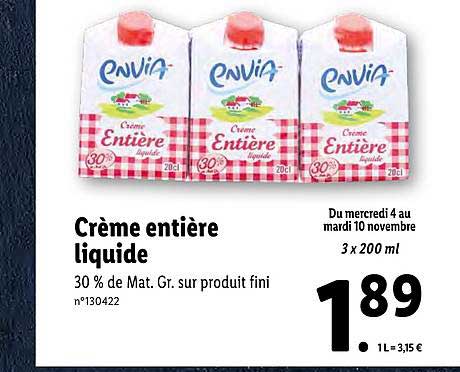 Crème Entière Liquide