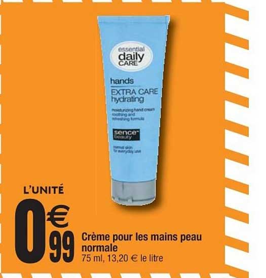 crème pour le mains peau normale