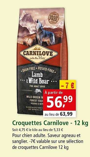 croquettes carnilove 12kg