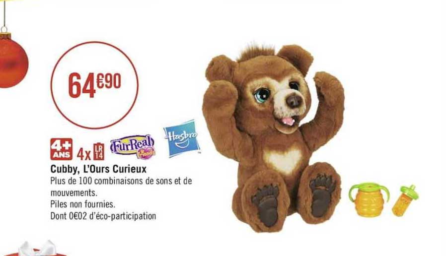 cubby l'ours curieux furreal