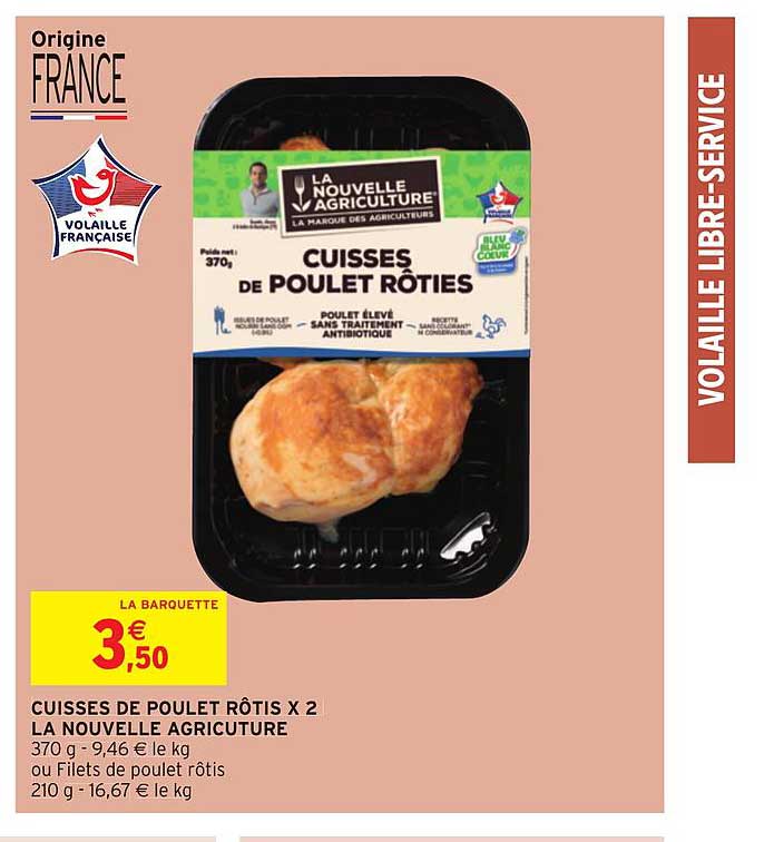 cuisses de poulet rôtis x 2 la nouvelle agriculture