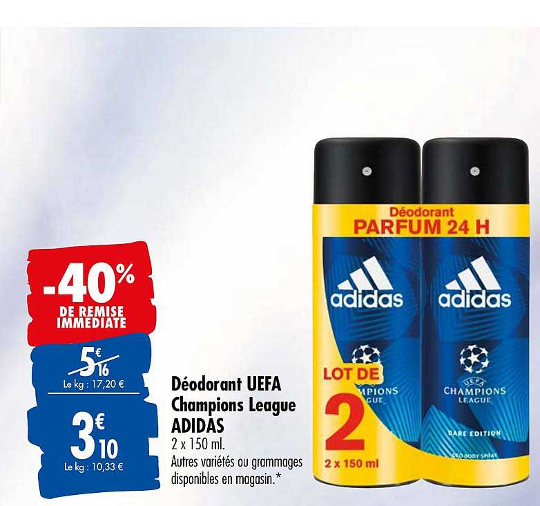déodorant uefa champions league adidas