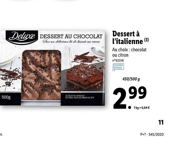 dessert à l'italienne