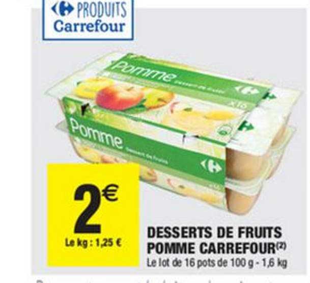 Desserts De Fruits Pomme Carrefour