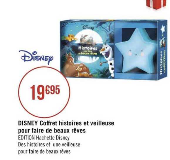 disney coffret histoires et veilleuse pour faire de beaux rêves