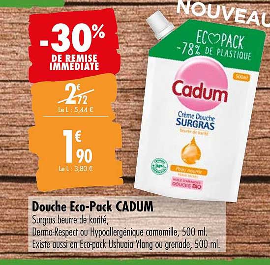 Douche Eco-pack Cadum