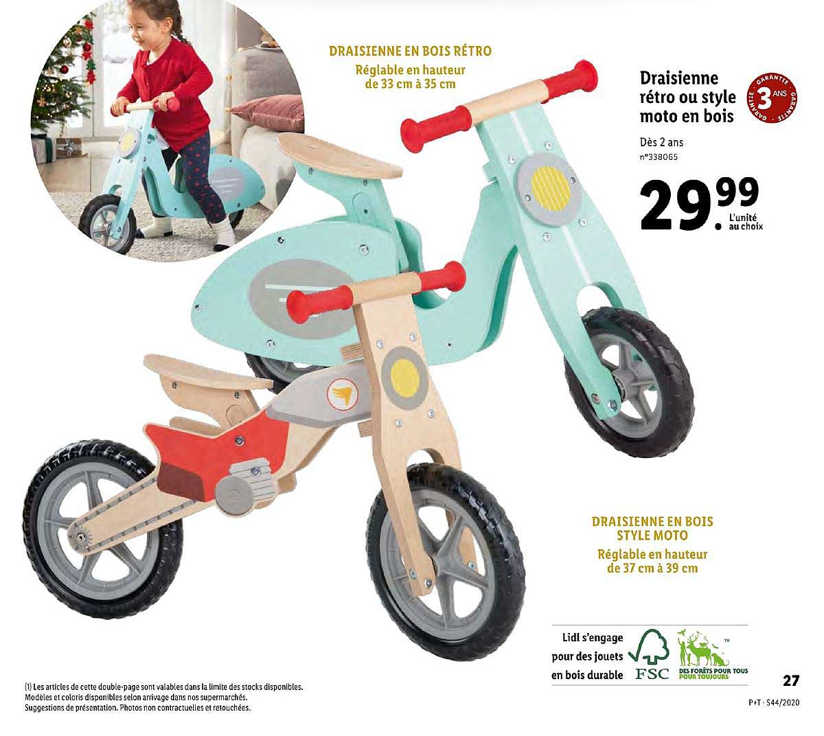 Draisienne Rétro Ou Style Moto En Bois