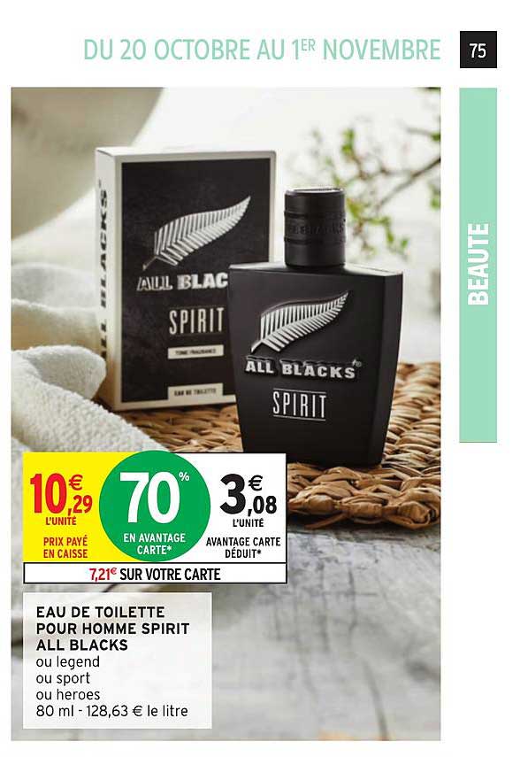 eau de toilette pour homme spirit all blacks