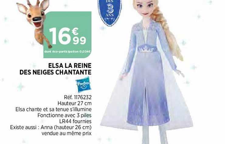 elsa la reine des neiges chantante hasbro