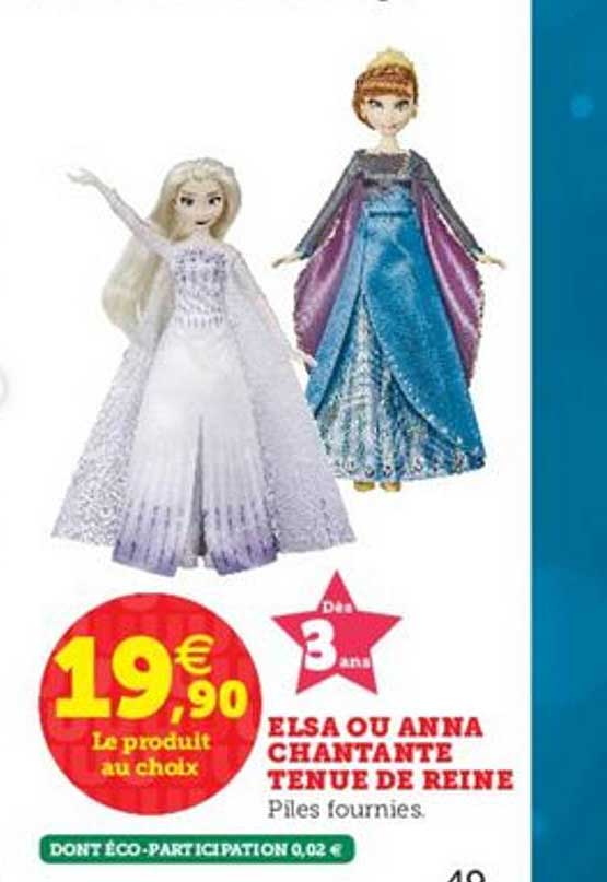 elsa ou anna chantante tenue de reine