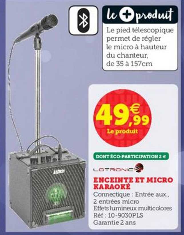 enceinte et micro karaoké lotronic