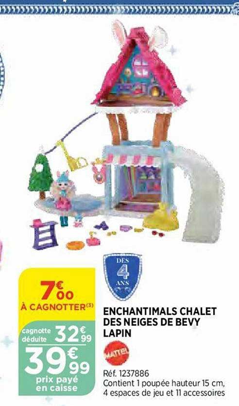 enchantimals chalet des neiges de bevy lapin