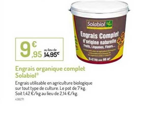 engrais organique complet solabiol