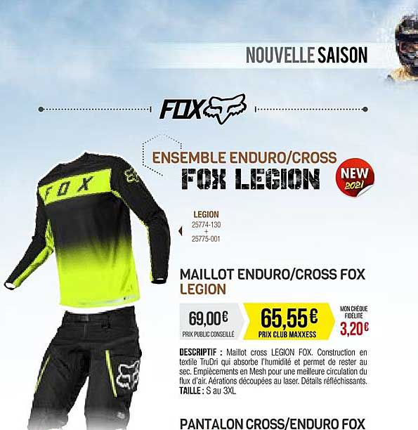 ensemble enduro cross, maillot enduro cross fox legion