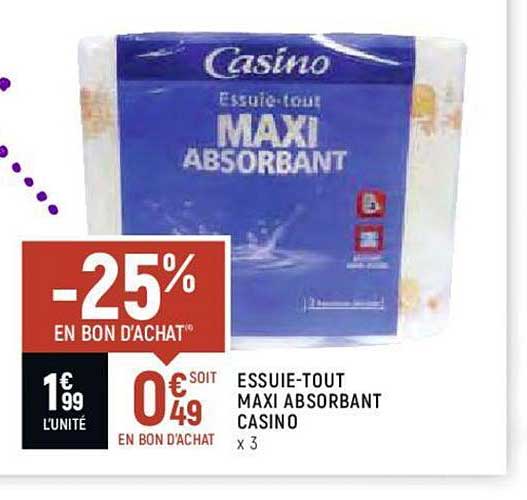 essuie tout maxi absorbant casino