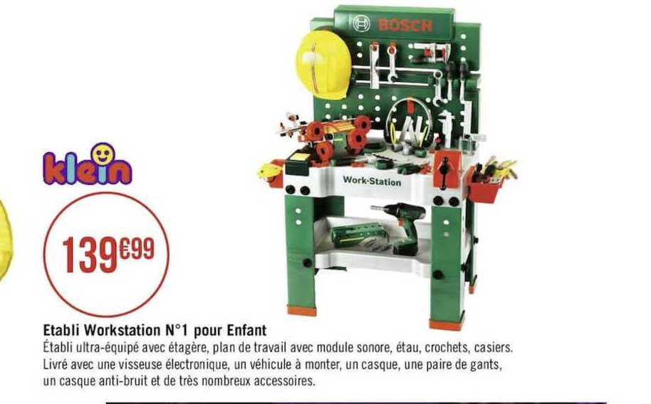 établi workstation n°1 pour enfant klein
