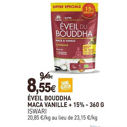 éveil bouddha maca vanille + 15% iswari