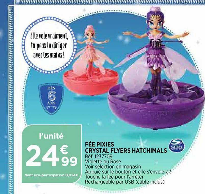 Fée Pixies Crystal Flyers Hatchimals