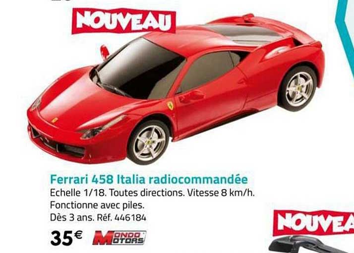 ferrari 458 italia radiocommandée mondo motors