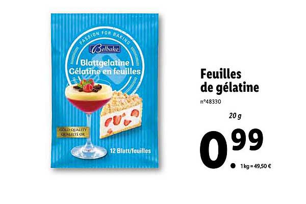 Feuilles De Gélatine