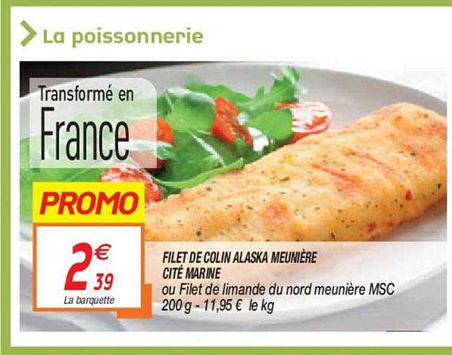 filet de colin alaska meunière cité marine