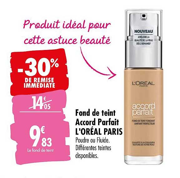 fond de teint accord parfait l'oréal paris