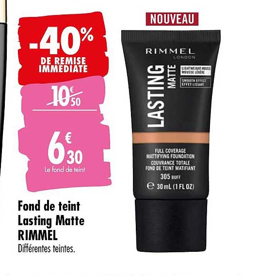 fond de teint lasting matte rimmel